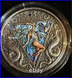 2024 Cameroon Four Elementals Water Undine 2 oz Silver Coin