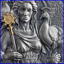 2024 Cameroon Hera The Great Greek Mythology 3 oz Antique finish Silver Coin