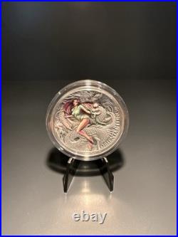2024 Cameroon Oriental Lung The Dragonology 2 oz Antique Silver Coin Dragon