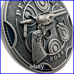 2024 Cameroon Peacemaker UHR Antiqued 1 oz Silver Coin