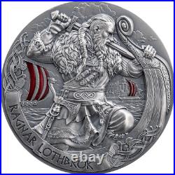 2024 Cameroon The Way of the Valhalla Ragnar Lothbrok 2 oz Silver Antiqued Coin
