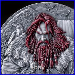 2024 Cameroon The Way to Valhalla Erik the Red 2 oz Silver Antiqued High Relief