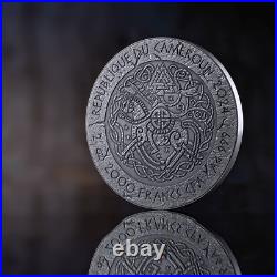 2024 Cameroon The Way to Valhalla Erik the Red 2 oz Silver Antiqued High Relief