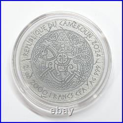 2024 Cameroon The Way to Valhalla Erik the Red 2 oz Silver Coin