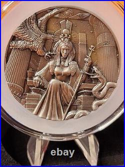 2024 Chad Cleopatra 10000 Francs 2 oz Antiqued Ultra High Relief Mintage of 500