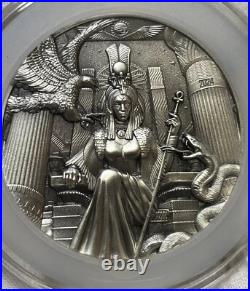 2024 Chad Cleopatra 2 oz. 999 Silver Antiqued Ultra High Relief Coin 500 Mintage 2024 Chad Cleopatra 2 oz. 999 Silver Antiqued Ultra High Relief Coin 500 Mintage