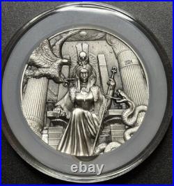 2024 Chad Cleopatra 2 oz. 999 Silver Antiqued Ultra High Relief Coin 500 Mintage 2024 Chad Cleopatra 2 oz. 999 Silver Antiqued Ultra High Relief Coin 500 Mintage