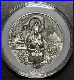 2024 Chad Cleopatra 2 oz. 999 Silver Antiqued Ultra High Relief Coin 500 Mintage 2024 Chad Cleopatra 2 oz. 999 Silver Antiqued Ultra High Relief Coin 500 Mintage