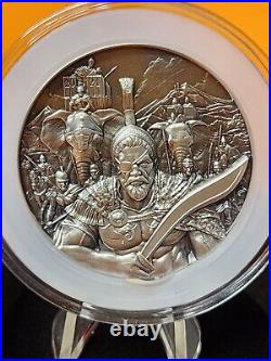 2024 Chad HANNIBAL Masters of War 2 Oz Silver Coin 10000 Francs