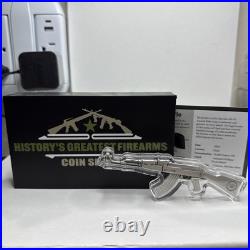 2024 Chad History's Greatest Firearms AK-47 Rifle 2 oz Silver Coin 2024 Chad History's Greatest Firearms AK-47 Rifle 2 oz Silver Coin