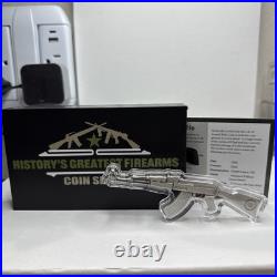 2024 Chad History's Greatest Firearms AK-47 Rifle 2 oz Silver Coin 2024 Chad History's Greatest Firearms AK-47 Rifle 2 oz Silver Coin