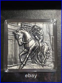 2024 Chad Lady Godiva Antiqued 2 oz Silver Coin
