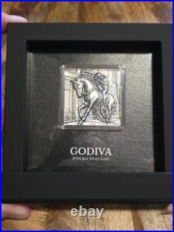 2024 Chad Lady Godiva Antiqued 2 oz Silver Coin