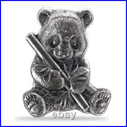 2024 Chad Panda Shaped High Releif 1 oz Silver Coin 2024 Chad Panda Shaped High Releif 1 oz Silver Coin