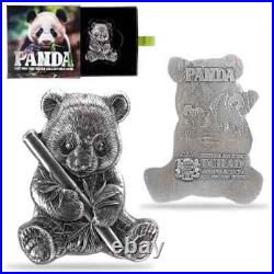 2024 Chad Panda Shaped High Releif 1 oz Silver Coin 2024 Chad Panda Shaped High Releif 1 oz Silver Coin