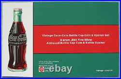 2024 Coca-Cola 2-Piece Bottle Opener Set with 6g Bottle Cap Niue $1 Silver Coin