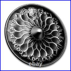 2024 Cook Islands 1 oz Antique Silver Spinning Coin