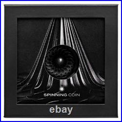 2024 Cook Islands 1 oz Antique Silver Spinning Coin