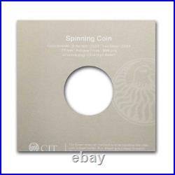 2024 Cook Islands 1 oz Antique Silver Spinning Coin
