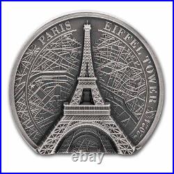 2024 Cook Islands 2 oz Silver Antique Eiffel Tower