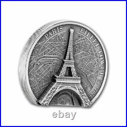 2024 Cook Islands 2 oz Silver Antique Eiffel Tower