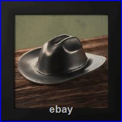 2024 Cook Islands Cowboy Hat 1 oz Silver Antiqued Shaped Coin
