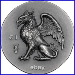 2024 Cook Islands Numismatic Icons Gryphon 1 oz Silver Antiqued Coin 2024 Cook Islands Numismatic Icons Gryphon 1 oz Silver Antiqued Coin