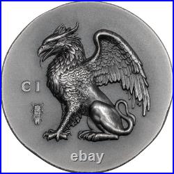 2024 Cook Islands Numismatic Icons Gryphon 1 oz Silver Antiqued Coin