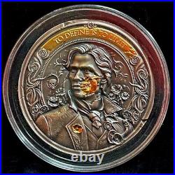 2024 Dorian Gray Niue 2 oz Silver. 999 Antique with Box and COA 104Laj