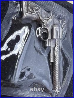 2024 Dragon Revolver 2 oz Silver Antique Finish Coin With Case & COA SN #35/999