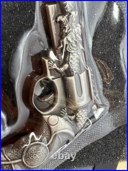 2024 Dragon Revolver 2 oz Silver Antique Finish Coin With Case & COA SN #35/999