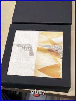 2024 Dragon Revolver 2 oz Silver Antique Finish Coin With Case & COA SN #35/999