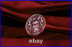2024 FRIDA KAHLO 2oz. 9999 Silver Antiqued Colored $2 Coin