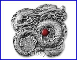 2024 Fiji Chinese Whiskered Dragon 1 oz Silver Dragons of the World NGC MS70 COA