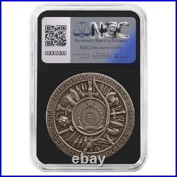 2024 Genghis Khan 2 oz High Relief Silver Antiqued & Gold Gilded NGC MS70