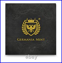 2024 Germania Mint Gods Baldur 2 oz Ag 999.9 Cast Bar with Mintage of 999