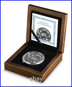 2024 Germania Ragnarök Sköll and Hati 2 oz Silver Antiqued UV Effect Coin 2024 Germania Ragnarök Sköll and Hati 2 oz Silver Antiqued UV Effect Coin