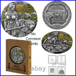 2024 Germania Valkyries Solveig UHR High Relief Colorized 2 oz Silver Coin Round