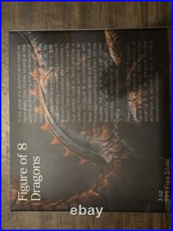 2024 High Relief 3 oz Antiqued Silver 15,000 Francs Figure 8 Dragon