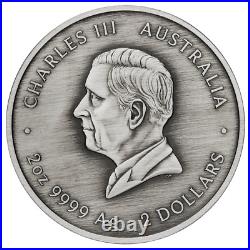 2024 KOOKABURRA KAA KAA 2oz. 9999 Silver Antiqued Colored $2 Coin 2024 KOOKABURRA KAA KAA 2oz. 9999 Silver Antiqued Colored $2 Coin