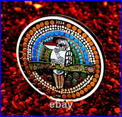 2024 KOOKABURRA KAA KAA 2oz. 9999 Silver Antiqued Colored $2 Coin 2024 KOOKABURRA KAA KAA 2oz. 9999 Silver Antiqued Colored $2 Coin