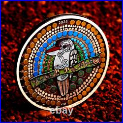 2024 KOOKABURRA KAA KAA 2oz. 9999 Silver Antiqued Colored $2 Coin 2024 KOOKABURRA KAA KAA 2oz. 9999 Silver Antiqued Colored $2 Coin