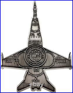 2024 Liberia Jet Fighter 1oz. 999 Fine Silver Coin Antiqued 999 Made No Box COA 2024 Liberia Jet Fighter 1oz. 999 Fine Silver Coin Antiqued 999 Made No Box COA