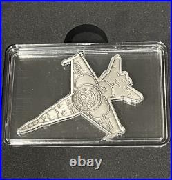 2024 Liberia Jet Fighter 1oz. 999 Fine Silver Coin Antiqued 999 Made No Box COA 2024 Liberia Jet Fighter 1oz. 999 Fine Silver Coin Antiqued 999 Made No Box COA