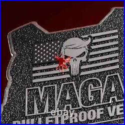 2024 MAGA Bulletproof Vest 2 oz Silver Colorized Antiqued Collectible