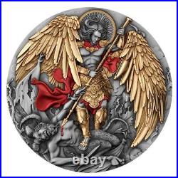 2024 Michael 2-oz Antiqued Silver and Gold Gilded By T&S Coin 500 Minted