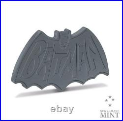 2024 New Zealand Mint DC 1966 Batman Logo Shaped 1 oz Antique Silver Coin