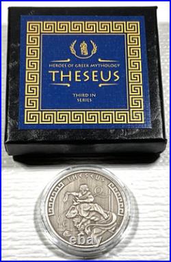 2024 Niue 1 oz Silver Antique Heroes of Greek Mythology Theseus 216/500 Box&COA