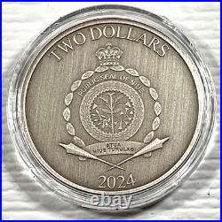 2024 Niue 1 oz Silver Antique Heroes of Greek Mythology Theseus 216/500 Box&COA