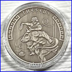 2024 Niue 1 oz Silver Antique Heroes of Greek Mythology Theseus 216/500 Box&COA